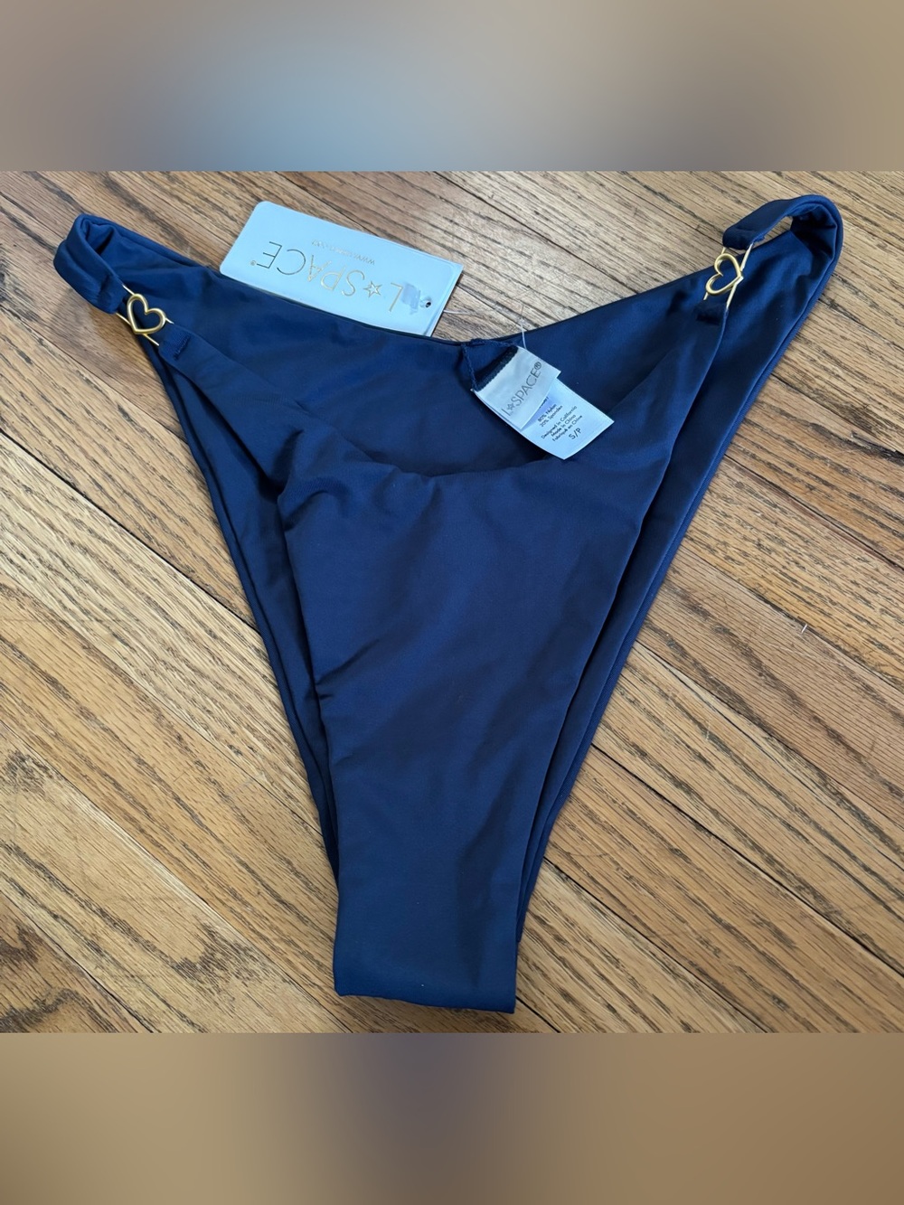 L*Space Ziggy Bottom Bitsy with Gold Heart Hardware